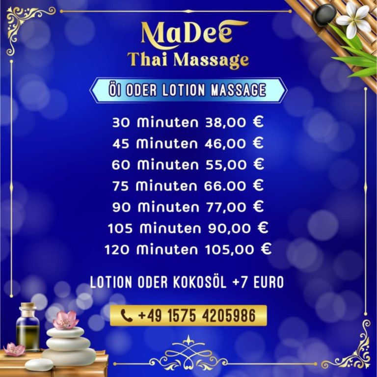 Preise Öl oder Lotion Massage